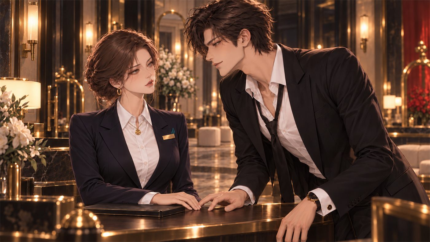 Midnight Hotel lobby scene